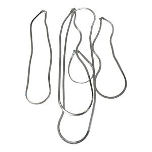 Lot of 4 Herringbone Chains and 1 Bracelet